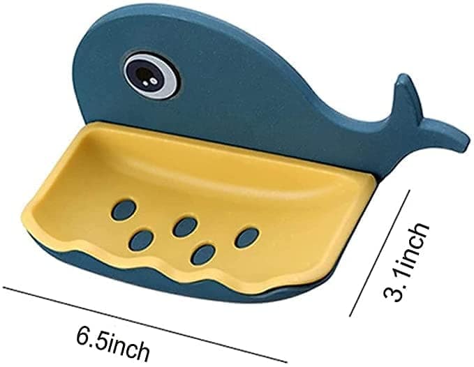 V3Deals Soap Stand Holder for Bathroom Kitchen Sink Magic Stickers Wall Mounted (Pack of 2 Pcs) Soap Dish Holder, Fish Design - Random Color view 8