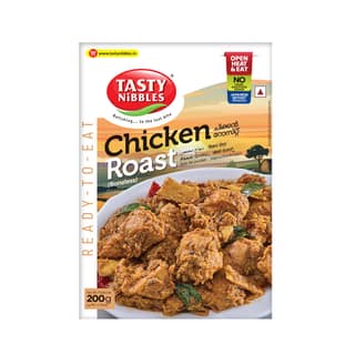 Tasty Nibbles Ready to Eat Chicken Roast 200g|No Added Preservatives Using Retort Technology