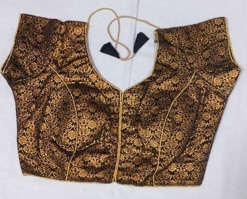 Women's Embroidered Cotton Silk Saree Blouse Piece