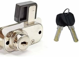 Adison Sliding Wardrobe Lock With 2 Keys Stainless Steel Pack Of 1 Set