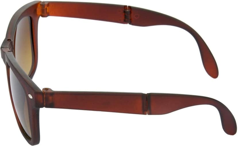 HRINKAR Unisex Rectangular Sunglasses Golden & Brown Frame, Clear & Brown Lens (Medium) - Pack of 2 view 5