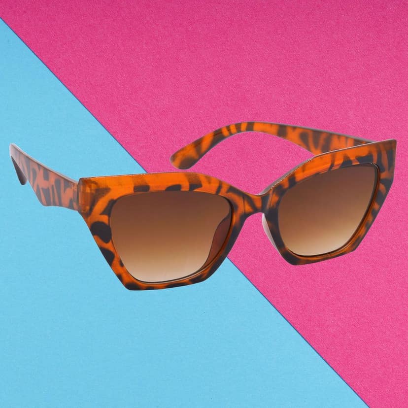 Brown Frame Gradient Brown Lens Cat-eye Sunglasses for Women & Girls Urban Chic - HRS589-TBWN-BWN