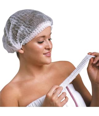 Krishzone pack of 200pc Non Woven Surgical cap white pack of 200pc Pack of 2