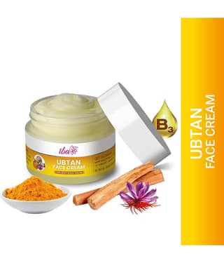 Iba Ubtan Face Cream, 50g with Turmeric, Sandalwood & Saffron For Brightens Skins, (Pack of 1)