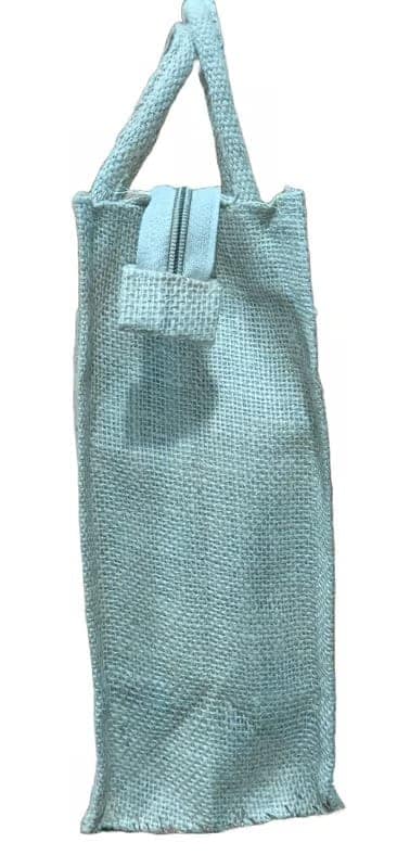 Jute Tote Bag with Butterfly Print view 2