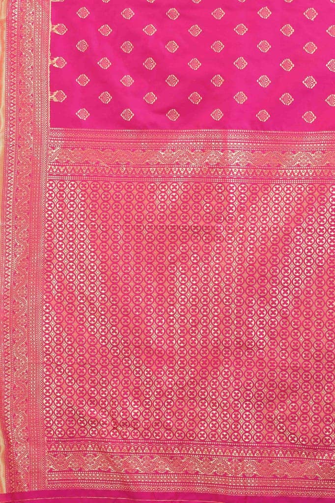 Women's Art Silk Zari Woven Saree With Unstiched Blouse Piece view 6