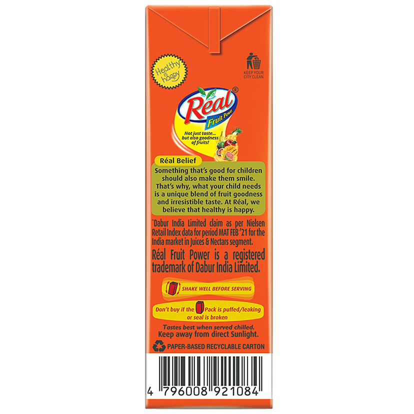 Real Fruit Power Juice - Mixed Fruit, Honey Bunny, 180 Ml view 2