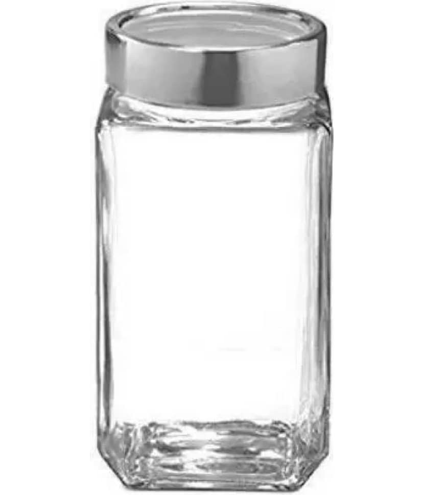 skwaion - Silver Glass Spice Container ( Set of 4 ) - 1000 ml view 2