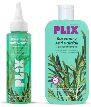 The Plant Fix Plix Rosemary Hair Growth Advanced Hair Oil & Shampoo for Reducing Hair Loss & Breakage (2 Items in the set)