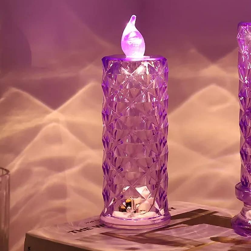 Crystal Candlelight – Multicolor Decorative Candle for Diwali | Styleva