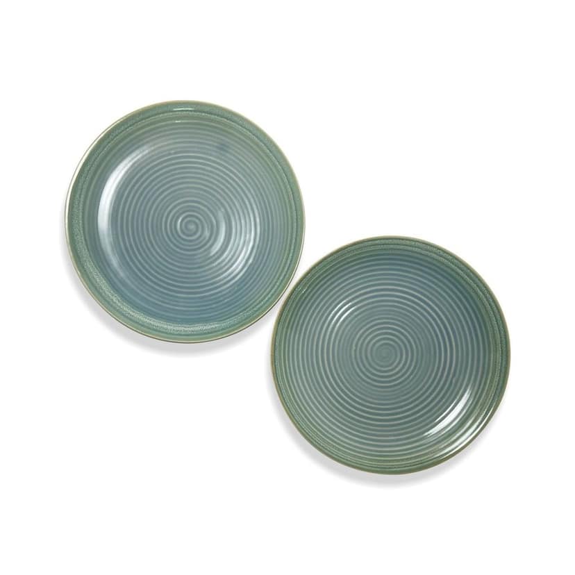 Ceramic Dining Studio Collection Sea Green Hand-Glazed Ceramic Dinner Plates Set of 2 view 2