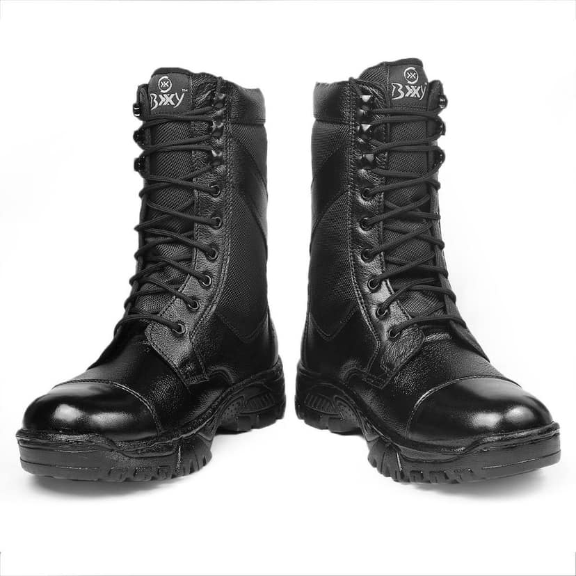 BXXY Pure Leather Biker Boots for Men view 5