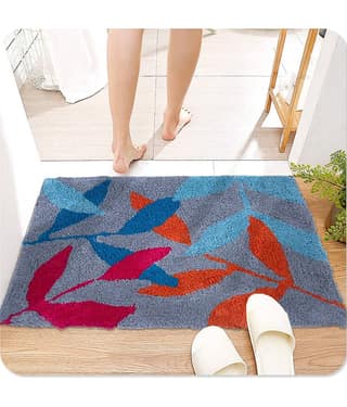 Aazeem Antiskid Cotton Door Mat ( 60 X 40 cm ) Single Magenta