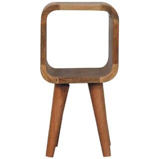 Extra Mini Minimalist Open Curved Oak-ish Bedside