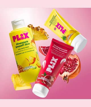 The Plant Fix Plix Pomegranate Youth Renewal Lotion + Body Wash & Sunscreen, Firm & Hydrate (3 Items in the set)