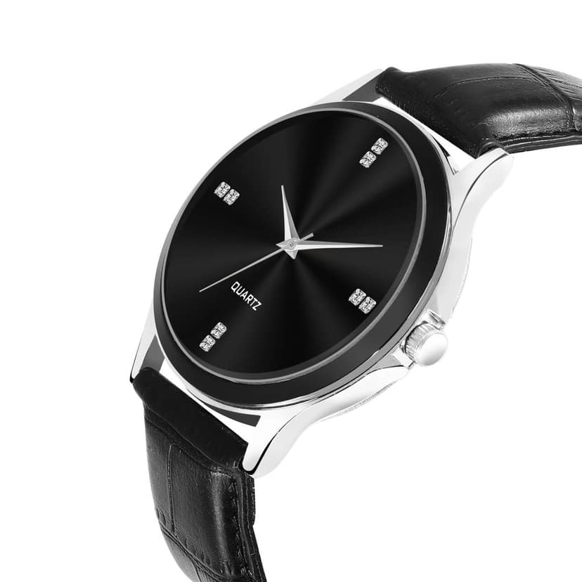 Black Stylish Dial Analog Watch for Men LR96 view 3
