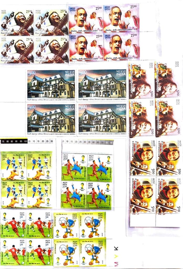 Shobhaphila's Block of 4 Year Pack Stamps 2014 (33 Nos.) view 2