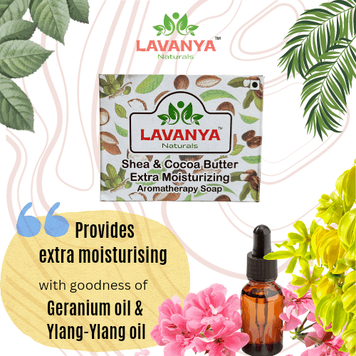 LAVANYA Naturals Cocoa & Shea Butter Aromatherapy Soap view 3
