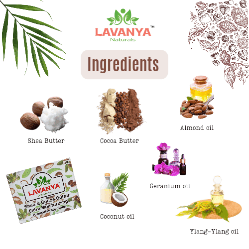 LAVANYA Naturals Cocoa & Shea Butter Aromatherapy Soap view 6