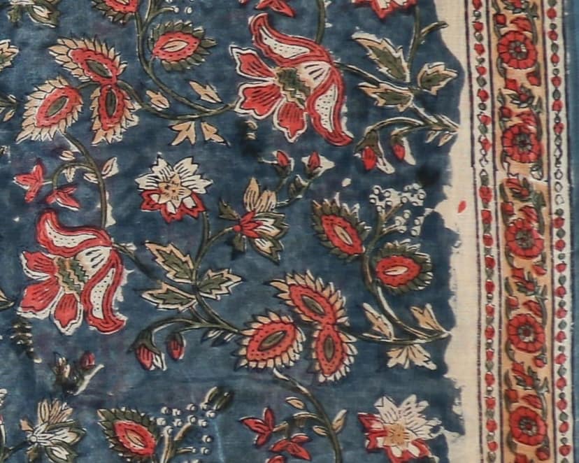 Designer Hand Block Print Chanderi Silk Suit Set (CHA427) view 4