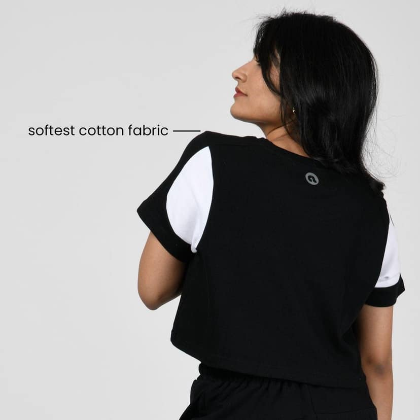 Am-To-Pm Crop Top - Midnight Black view 2