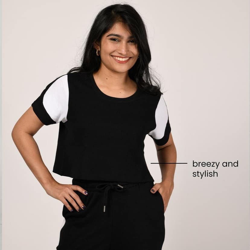 Am-To-Pm Crop Top - Midnight Black view 4