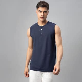 FTX Men Round Neck Cotton Rich Sleeveless Tshirt