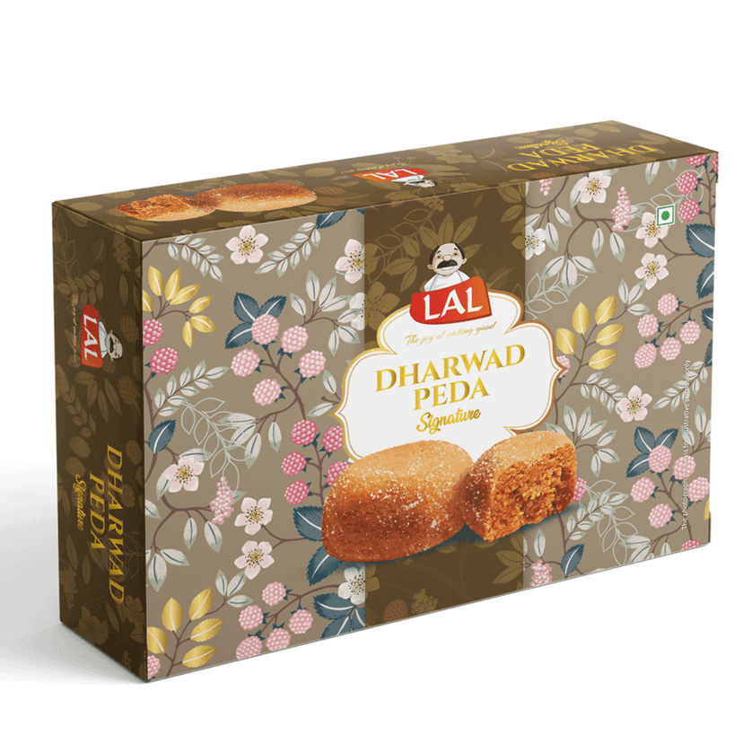 Lal Sweets Dharwad Peda 400 g (Pack of 1) || Made with Milk Solids and Special Pure Desi Ghee || Delicious and Soft Indian Sweet view 5