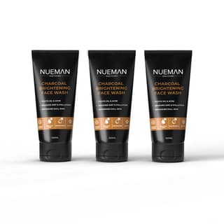 NUEMAN Charcoal Brightening Face Wash | For Men | All Skin Types | With Salicylic Acid, Niacinamide, Aloe Vera & Neem | Fights Acne, Oil, Dullness | Dermatologically Tested