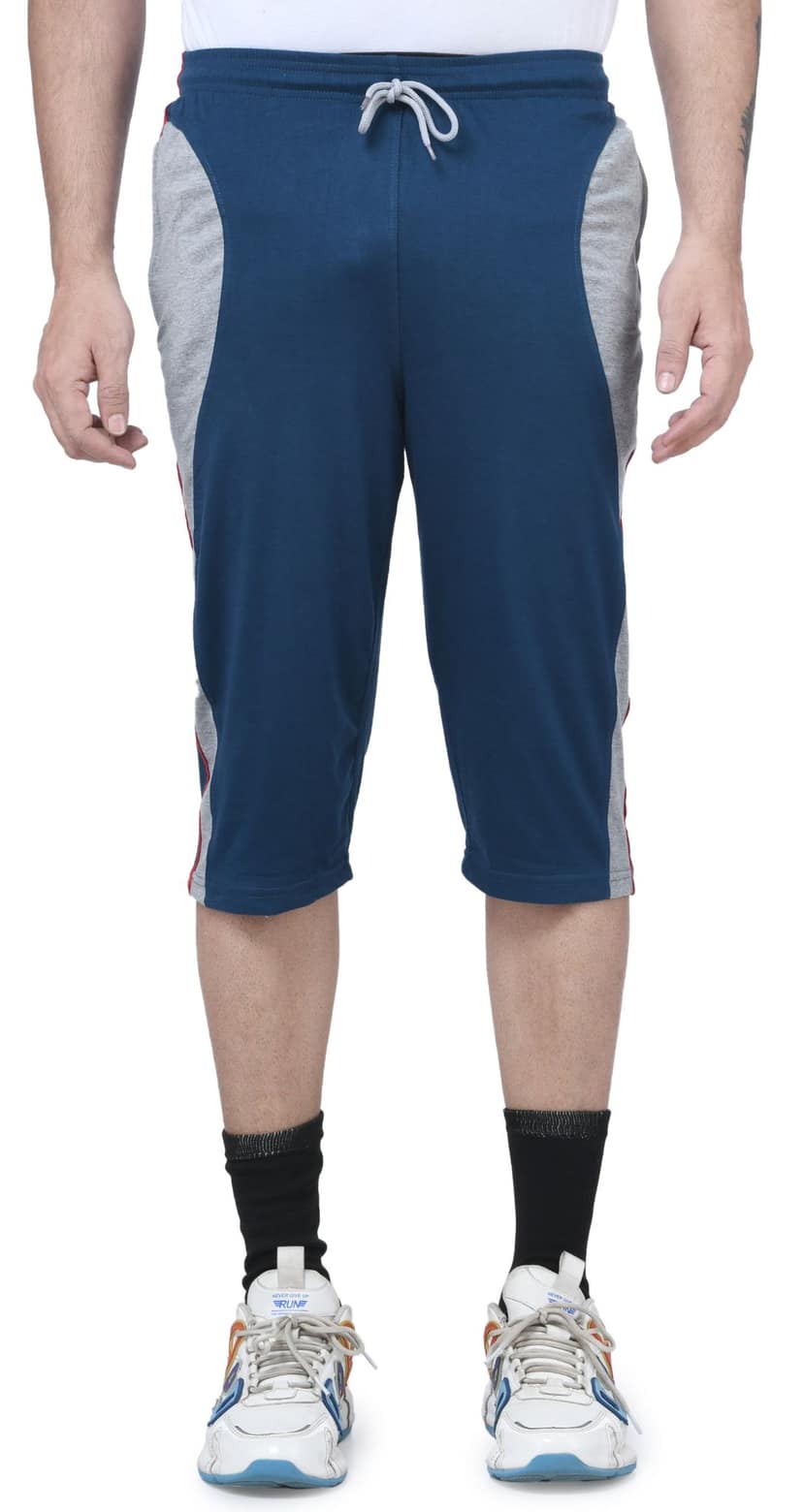 IBulls, Hosiery Cotton Regular Fit Three Quarters/Three Fourths/Three by Fourth /3/4 / Capri for Men- Casual/Sports Wear with Zip Lock Pockets view 3