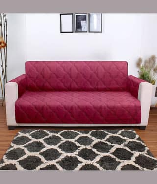 Cortina 3 Seater Velvet Sofa Cover ( Pack of 1 )