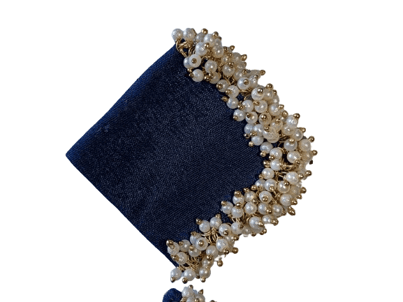 handmade navyblue earrings view 2