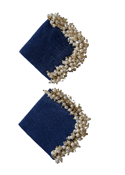 handmade navyblue earrings view 3
