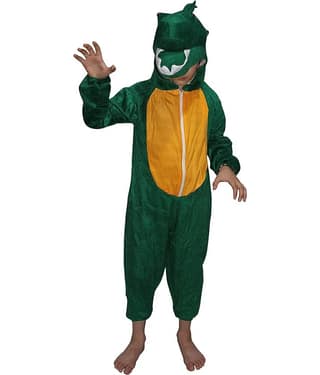 Kaku Fancy Dresses Dinosaur Wild Animal Costume -Green, 5-6 Years, for Boys & Girls