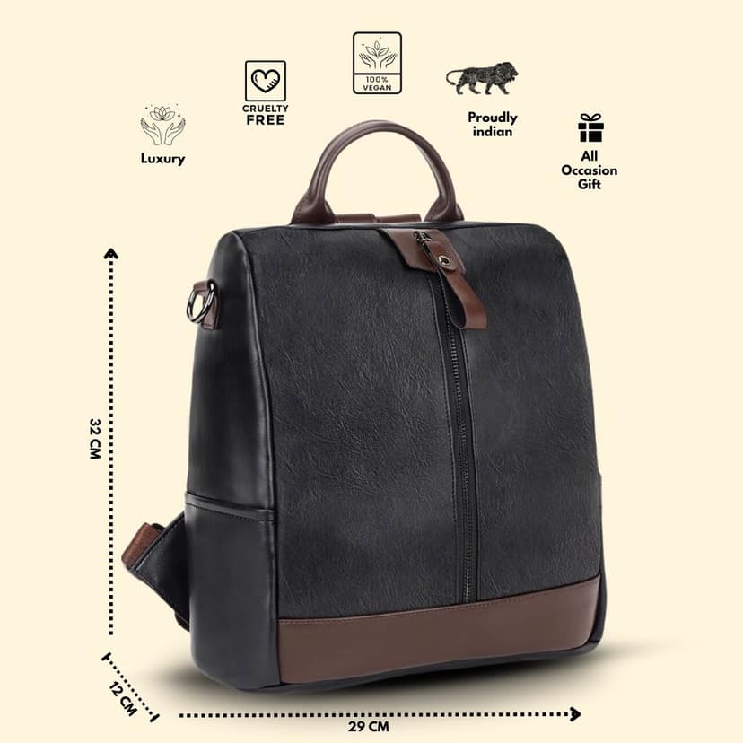 VISMIINTREND Women Backpack for Office Use Upto 13 Inch Laptop | Stylish Backpack Bag | Travel | School | College | Office Use | Anti Theft Convertible Backpack view 7