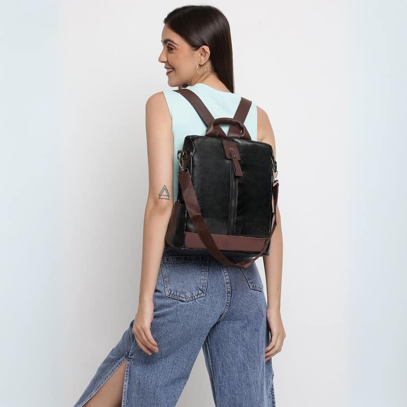 VISMIINTREND Women Backpack for Office Use Upto 13 Inch Laptop | Stylish Backpack Bag | Travel | School | College | Office Use | Anti Theft Convertible Backpack view 9