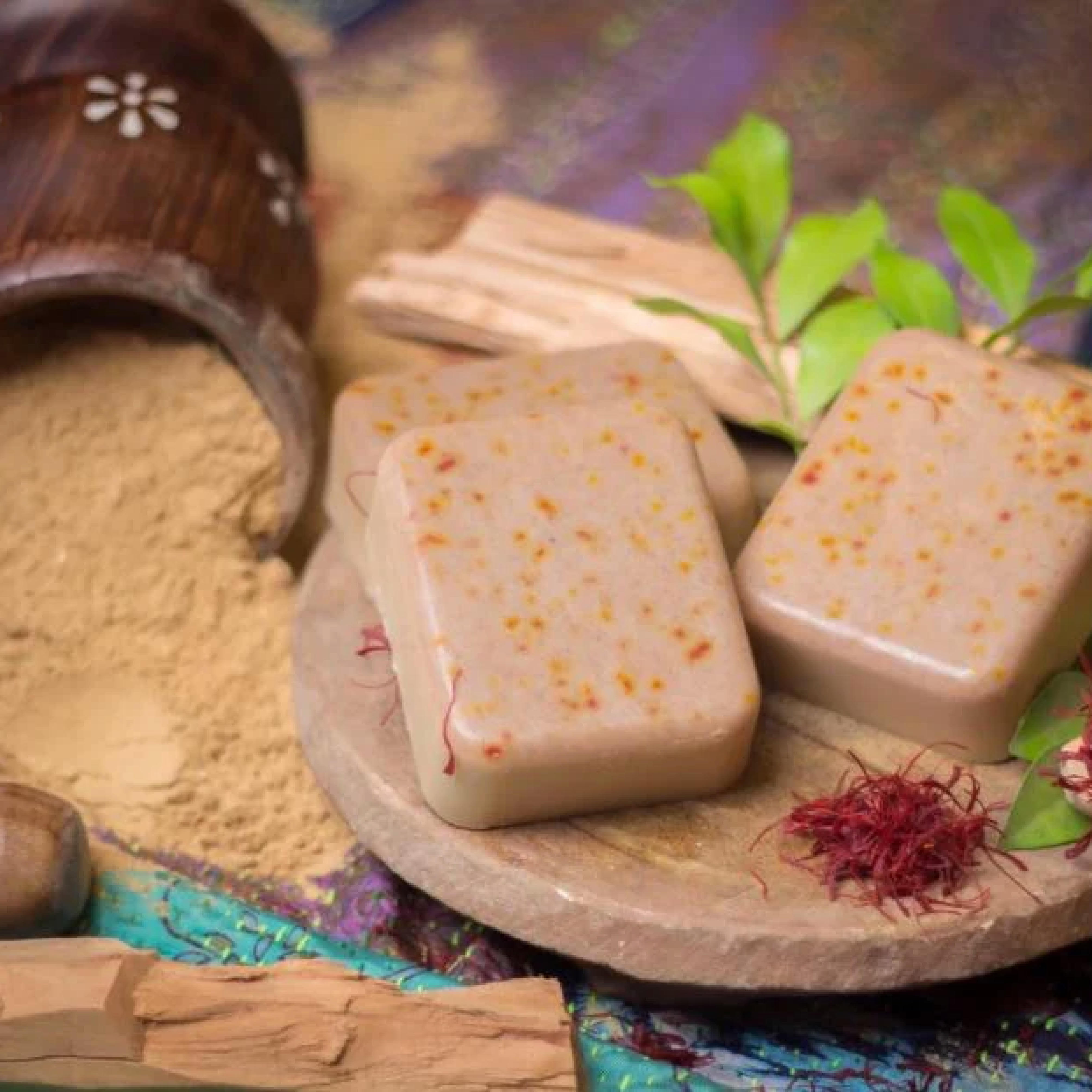Zenith Trove Magic Soap | Sandalwood & Saffron Ayurvedic Body Soap for Tan Removal, All Skin Types | Natural, Organic Bathing Bar - 100gm