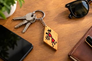 Hand-Painted Warli Art Key Chain with Traditional Tribal Artwork for Everyday Use and Gifting