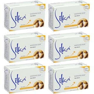 Silka Shea Butter Whitening Soap - 135g (Pack Of 6)