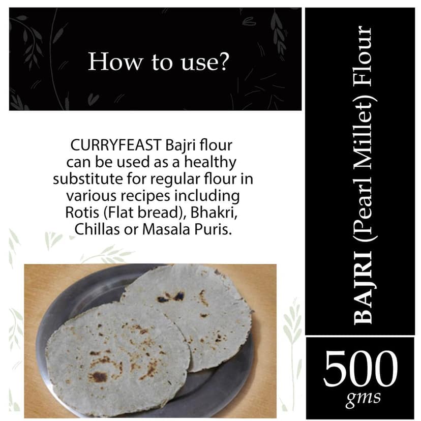 Curryfeast Bajri Flour/Bajra Aata/Pearl Millet Flour / 1 kg /INR 200(Pack of 2) view 3