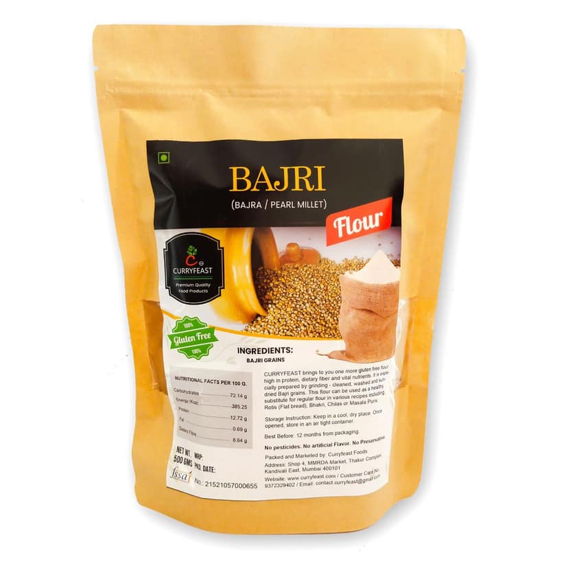 Curryfeast Bajri Flour/Bajra Aata/Pearl Millet Flour / 1 kg /INR 200(Pack of 2) view 4