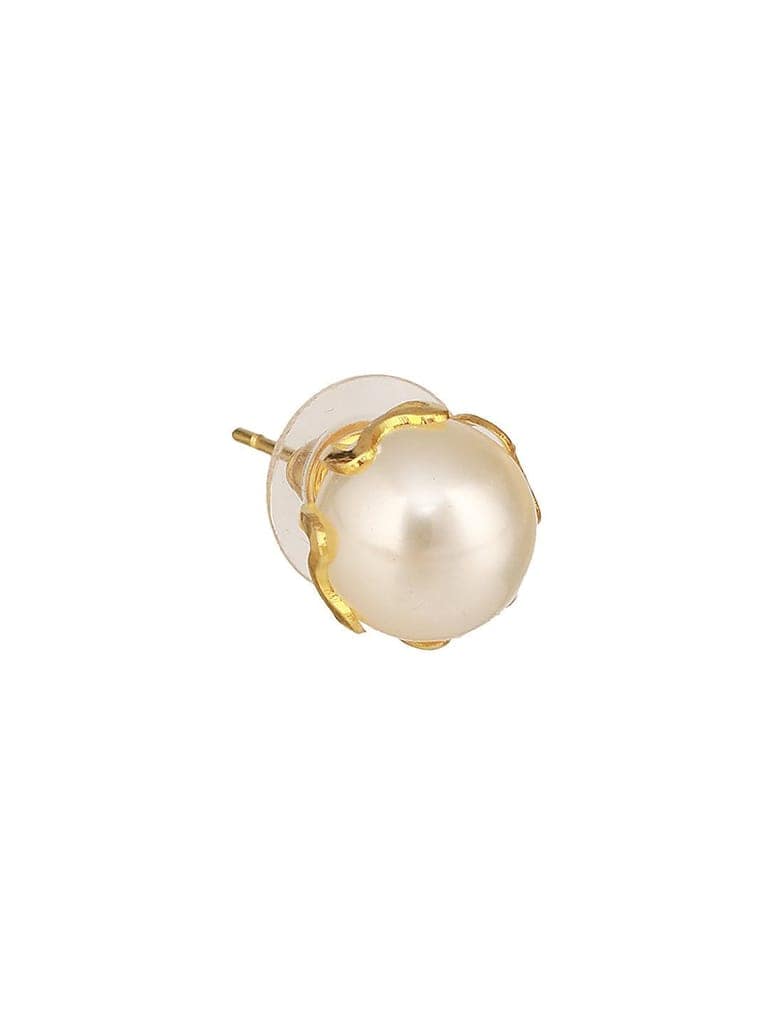Gold plated Pearl studed earring view 7