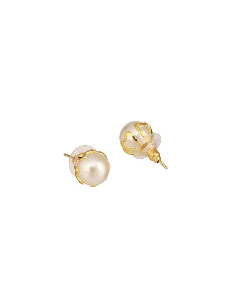 Gold plated Pearl studed earring view 8