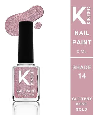 KINDED Silver Glitter Nail Polish 9 ( Pack of 1 )