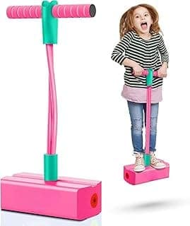 DARNEX Pogo Jumping Promotes Growing Taller- Pogo Stick Foam Pogo Jumper for Kids, Toys for 3-8 Year Old Boys Girls Outdoor Toys Indoor Fun Gifts Multicolor (Pack of 1)