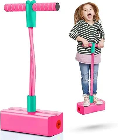 DARNEX Pogo Jumping Promotes Growing Taller- Pogo Stick Foam Pogo Jumper for Kids, Toys for 3-8 Year Old Boys Girls Outdoor Toys Indoor Fun Gifts Multicolor (Pack of 1) view 2