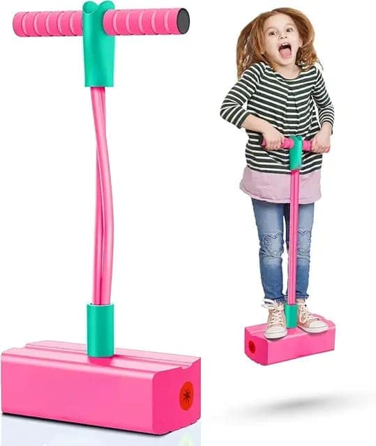 DARNEX Pogo Jumping Promotes Growing Taller- Pogo Stick Foam Pogo Jumper for Kids, Toys for 3-8 Year Old Boys Girls Outdoor Toys Indoor Fun Gifts Multicolor (Pack of 1) view 3
