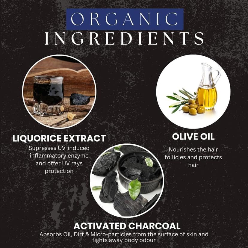 AMAzing EARTH Certified Organic Charcoal Day Cream for Men - with SPF 30 Sun Protection Cream with Activated Charcoal, Liquorice, Great Morinda & Camellia Extract, Silicone & Parabens Free, 50gm view 4