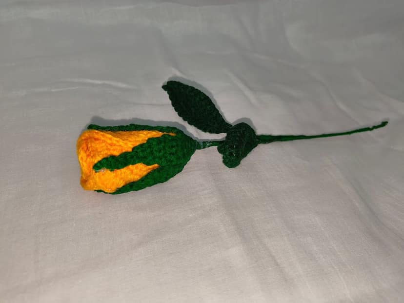 Handmade Crocheted Rose* Yellow Crocheted Rose Home Decor