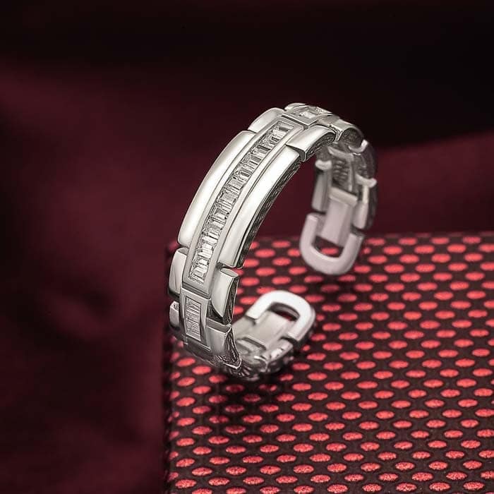 Silver Banded Beauty Ring view 3